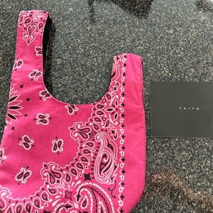 Hot Pink Paisley One Handle Knot bag